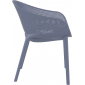 Комплект пластиковой мебели Siesta Contract Sky 80 Pro сталь, стеклопластик темно-серый Фото 5