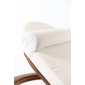 Шезлонг-лежак деревянный с матрасом WArt Spain ироко, ткань Etisilk натуральный, синий Фото 12