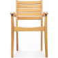 Кресло деревянное с подушкой WArt Stock ироко, ткань Etisilk натуральный, зеленый Фото 4