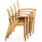 Кресло деревянное с подушкой WArt Stock ироко, ткань Etisilk натуральный, зеленый Фото 5