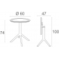 Комплект пластиковой мебели Siesta Contract Sky Folding 60 Air сталь, стеклопластик белый Фото 3