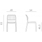 Комплект пластиковых стульев Nardi Bora Bistrot Set 4 стеклопластик агава Фото 5