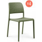 Комплект пластиковых стульев Nardi Bora Bistrot Set 4 стеклопластик агава Фото 1