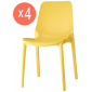 Комплект пластиковых стульев Scab Design Ginevra Set 4 стеклопластик желтый Фото 1