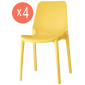 Комплект пластиковых стульев Scab Design Ginevra Set 4 стеклопластик горчичный Фото 1