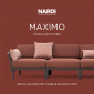 Диван пластиковый с подушками Nardi Maximo 5 стеклопластик, Sunbrella терра, корица Фото 10