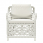 Кресло плетеное с подушками JANUS et Cie Arbor Alta алюминий, искусственный ротанг, акрил белый Фото 3