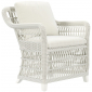 Кресло плетеное с подушками JANUS et Cie Arbor Alta алюминий, искусственный ротанг, акрил белый Фото 1
