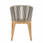 Кресло плетеное с подушкой JANUS et Cie Heron тик, алюминий, роуп, акрил натуральный, песочный Фото 7