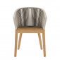Кресло плетеное с подушкой JANUS et Cie Heron тик, алюминий, роуп, акрил натуральный, песочный Фото 6