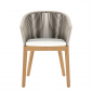 Кресло плетеное с подушкой JANUS et Cie Heron тик, алюминий, роуп, акрил натуральный, песочный Фото 3