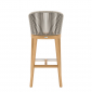 Кресло барное деревянное плетеное JANUS et Cie Heron тик, алюминий, роуп натуральный, песочный Фото 6