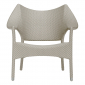 Кресло лаунж плетеное JANUS et Cie Amari алюминий, искусственный ротанг палладиевый саржевый Фото 3