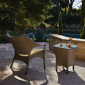 Кресло лаунж плетеное JANUS et Cie Amari алюминий, искусственный ротанг известняковый Фото 17