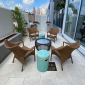 Кресло лаунж плетеное JANUS et Cie Amari алюминий, искусственный ротанг известняковый Фото 44