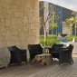 Кресло лаунж плетеное JANUS et Cie Amari алюминий, искусственный ротанг известняковый Фото 9