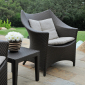 Кресло лаунж плетеное JANUS et Cie Amari алюминий, искусственный ротанг известняковый Фото 10