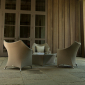 Кресло лаунж плетеное JANUS et Cie Amari алюминий, искусственный ротанг карамельный Фото 16
