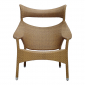Кресло лаунж плетеное JANUS et Cie Amari алюминий, искусственный ротанг карамельный Фото 4