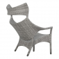 Кресло лаунж плетеное JANUS et Cie Amari алюминий, искусственный ротанг дымчатый Фото 3