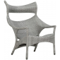 Кресло лаунж плетеное JANUS et Cie Amari алюминий, искусственный ротанг дымчатый Фото 1