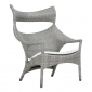 Кресло лаунж плетеное JANUS et Cie Amari алюминий, искусственный ротанг дымчатый Фото 7