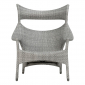 Кресло лаунж плетеное JANUS et Cie Amari алюминий, искусственный ротанг дымчатый Фото 4