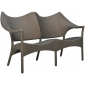 Диван двухместный плетеный JANUS et Cie Amari алюминий, искусственный ротанг бронзовый Фото 1