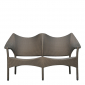 Диван двухместный плетеный JANUS et Cie Amari алюминий, искусственный ротанг бронзовый Фото 3