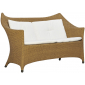 Диван двухместный плетеный JANUS et Cie Amari алюминий, искусственный ротанг карамельный Фото 1