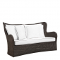 Диван двухместный плетеный с подушками JANUS et Cie Butterfly II алюминий, искусственный ротанг, акрил ява Фото 5