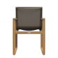 Кресло деревянное JANUS et Cie Matisse Teak тик, алюминий, поливинил натуральный, мокко Фото 4