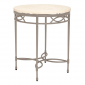 Столик металлический кофейный JANUS et Cie Amalfi сталь, сатиновая смола лунный камень, кремовый Фото 4