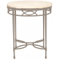 Столик металлический кофейный JANUS et Cie Amalfi сталь, сатиновая смола лунный камень, кремовый Фото 1