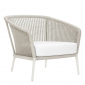 Кресло плетеное с подушками JANUS et Cie Knot алюминий, роуп, акрил окаменелость Фото 7