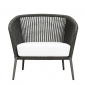 Кресло плетеное с подушками JANUS et Cie Knot алюминий, роуп, акрил сланцевый Фото 7