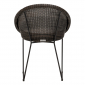 Кресло плетеное JANUS et Cie Gigi II сталь, алюминий, искусственный ротанг черный, ява Фото 4