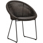 Кресло плетеное JANUS et Cie Gigi II сталь, алюминий, искусственный ротанг черный, ява Фото 1