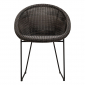 Кресло плетеное JANUS et Cie Gigi II сталь, алюминий, искусственный ротанг черный, ява Фото 3