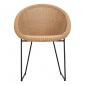 Кресло плетеное JANUS et Cie Gigi II сталь, алюминий, искусственный ротанг черный, кленовый Фото 3