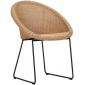 Кресло плетеное JANUS et Cie Gigi II сталь, алюминий, искусственный ротанг черный, кленовый Фото 1