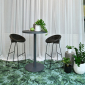 Кресло барное плетеное JANUS et Cie Gigi II сталь, алюминий, искусственный ротанг черный, кленовый Фото 9