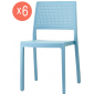 Комплект пластиковых стульев Scab Design Emi Set 6 стеклопластик голубой Фото 1
