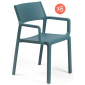 Комплект пластиковых кресел Nardi Trill Armchair Set 6 стеклопластик бирюзовый Фото 1