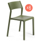 Комплект пластиковых стульев Nardi Trill Bistrot Set 6 стеклопластик агава Фото 1