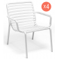Комплект пластиковых лаунж кресел Nardi Doga Relax Set 4 стеклопластик белый Фото 1