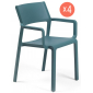Комплект пластиковых кресел Nardi Trill Armchair Set 4 стеклопластик бирюзовый Фото 1