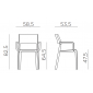 Комплект пластиковых кресел Nardi Trill Armchair Set 4 стеклопластик горчичный Фото 2