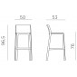 Комплект пластиковых барных стульев Nardi Trill Stool Set 2 стеклопластик агава Фото 2