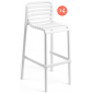 Комплект пластиковых барных стульев Nardi Doga Stool Set 4 стеклопластик белый Фото 1